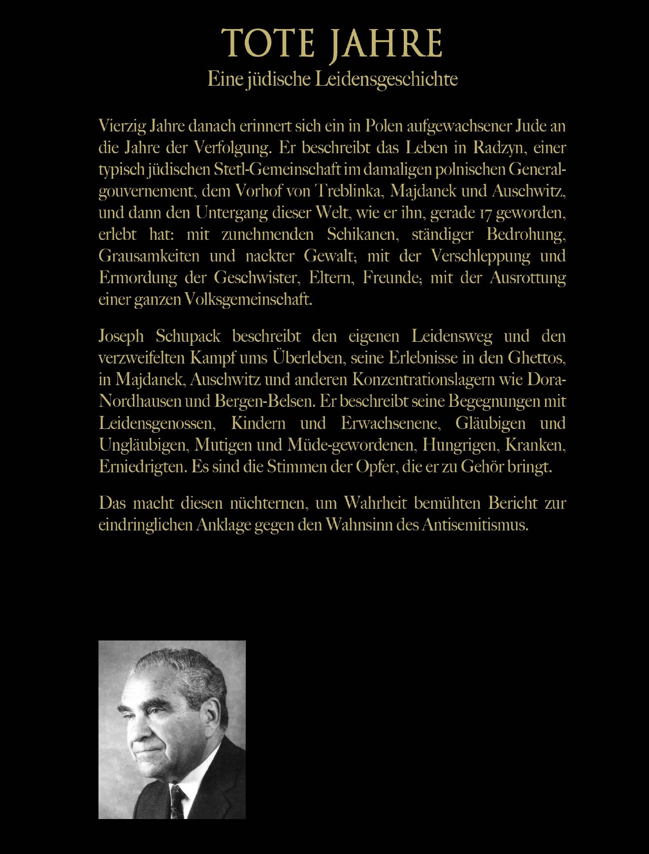 Achterkant van Tote Jahre