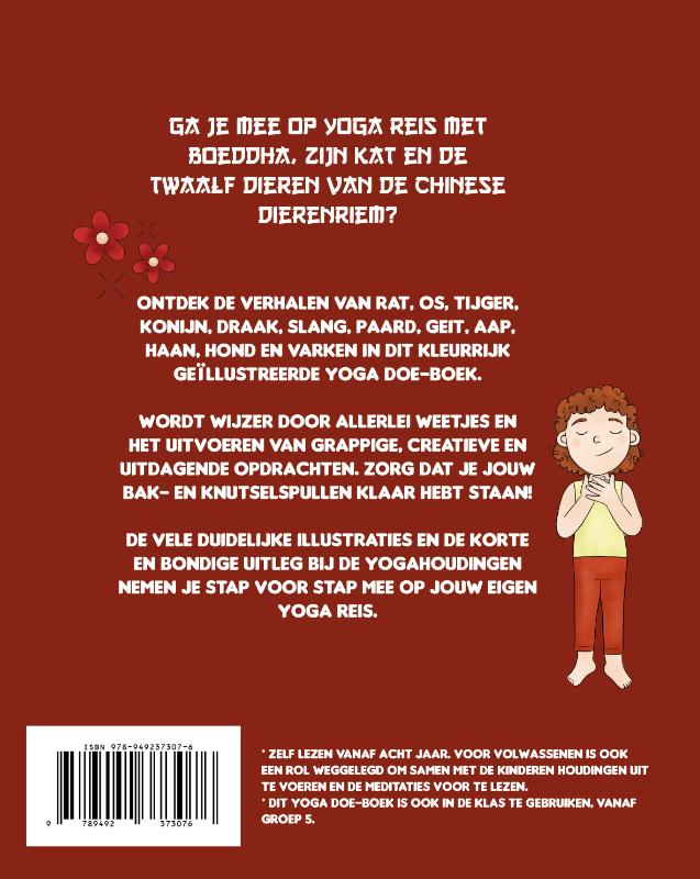 Achterkant van Wijs op yoga reis: de Chinese dierenriem
