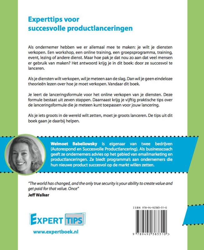 Achterkant van Experttips voor succesvolle productlanceringen