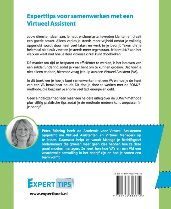 Achterkant van Experttips voor samenwerken met een virtueel assistent