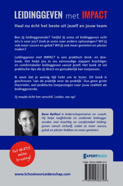 Achterkant van Leidinggeven met impact