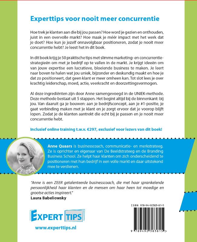 Achterkant van Experttips voor nooit meer concurrentie