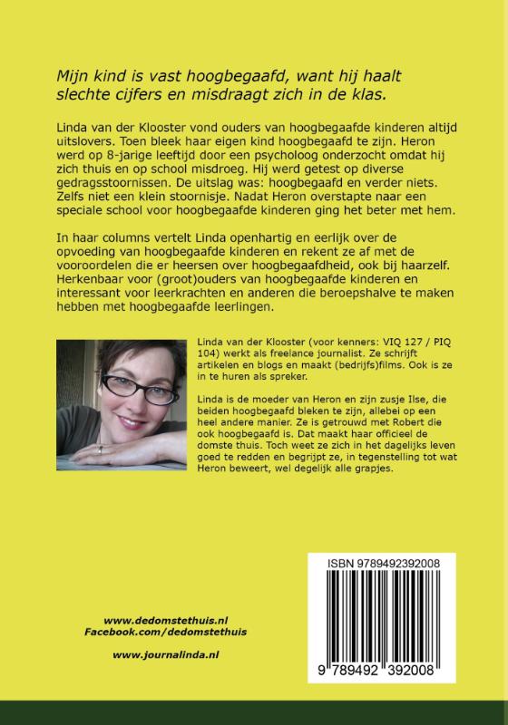 Achterkant van De domste thuis