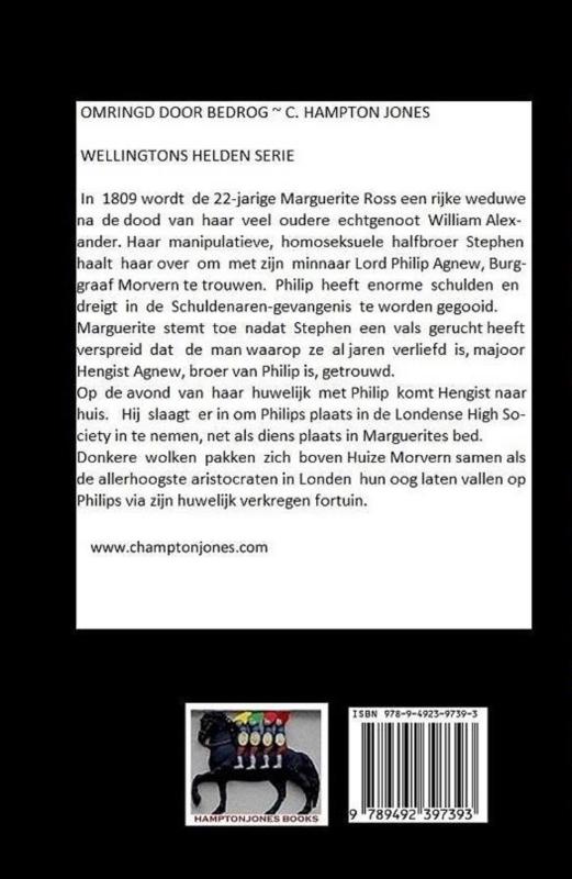 Achterkant van Omringd door bedrog