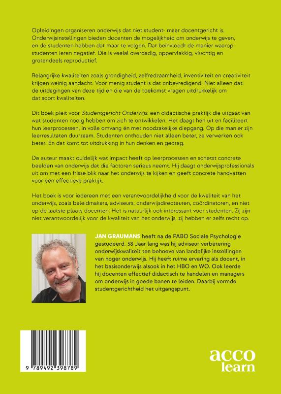 Achterkant van Studentgericht onderwijs