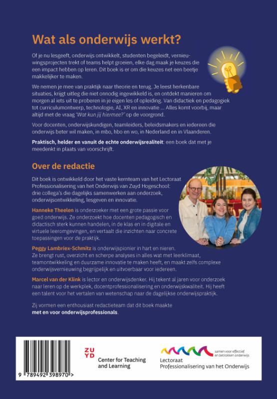 Achterkant van Wat als onderwijs werkt?
