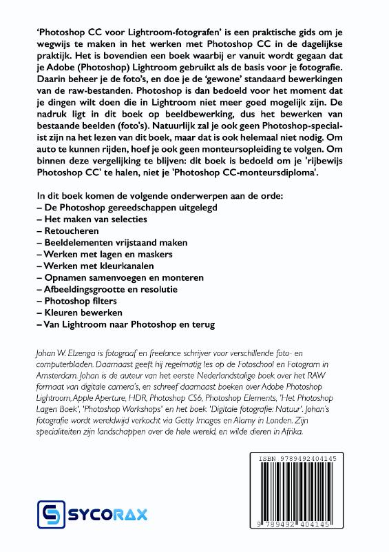 Achterkant van Photoshop CC voor Lightroom fotografen