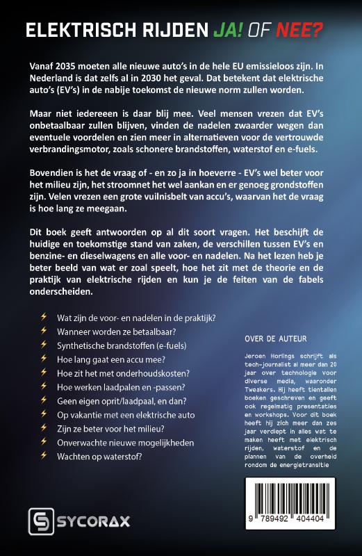 Achterkant van Elektrisch rijden ja of nee