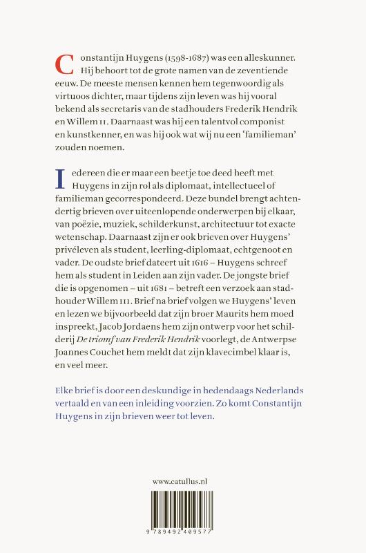 Achterkant van Constantijn Huygens