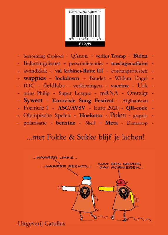 Achterkant van Fokke & Sukke | Het afzien van 2021