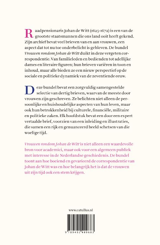Achterkant van Vrouwen rondom Johan de Witt