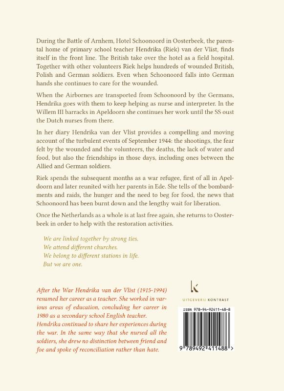 Achterkant van Diary of a Nurse in the Battle of Arnhem
