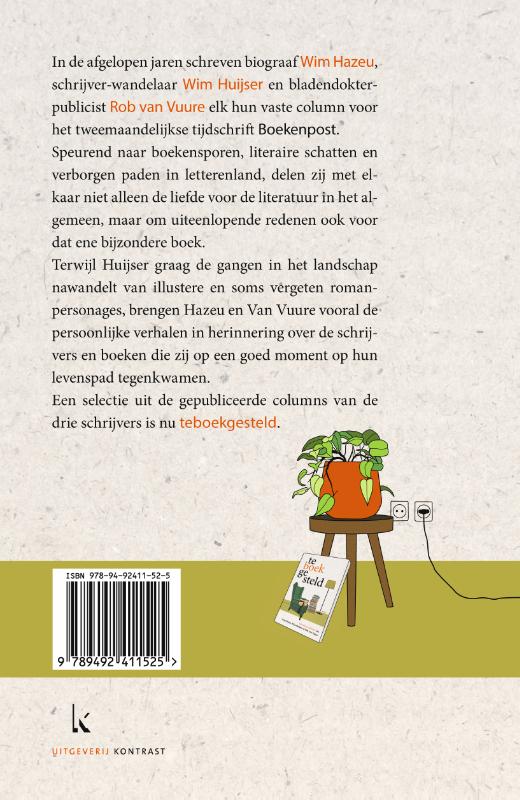 Achterkant van teboekgesteld