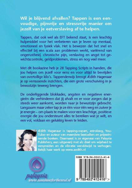 Achterkant van 28 Tapping scripts die je bevrijden van overtollige kilo's