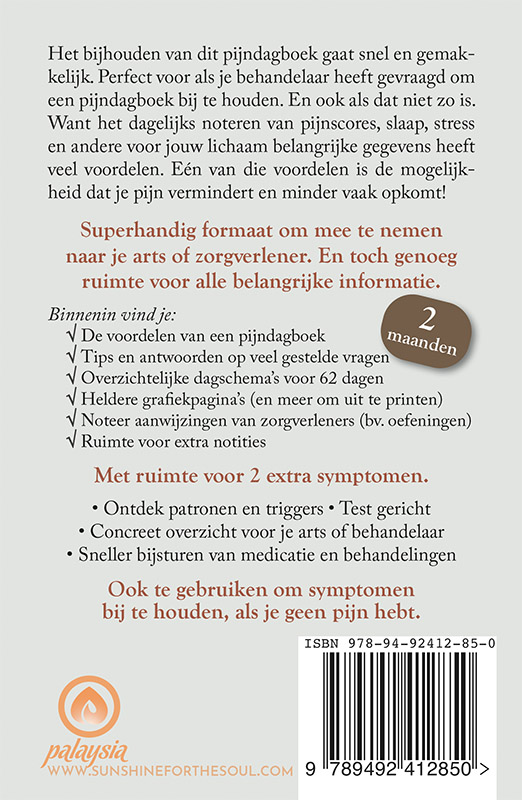 Achterkant van Pijndagboek