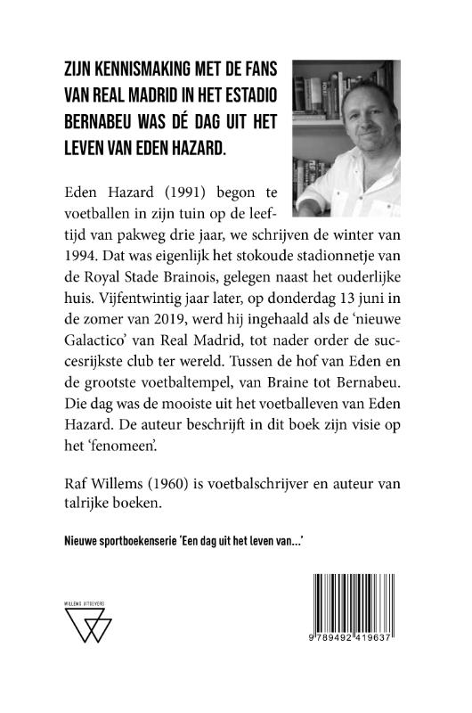 Achterkant van Een dag uit het leven van Eden Hazard