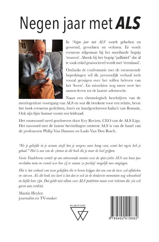 Achterkant van Negen jaar met ALS