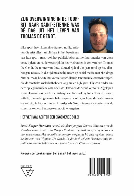 Achterkant van Een dag uit het leven van Thomas De Gendt
