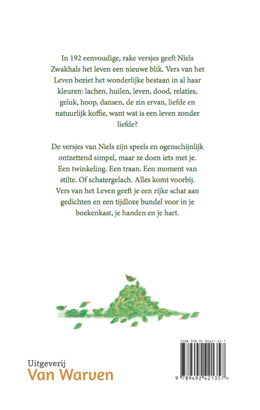Achterkant van Vers van het Leven