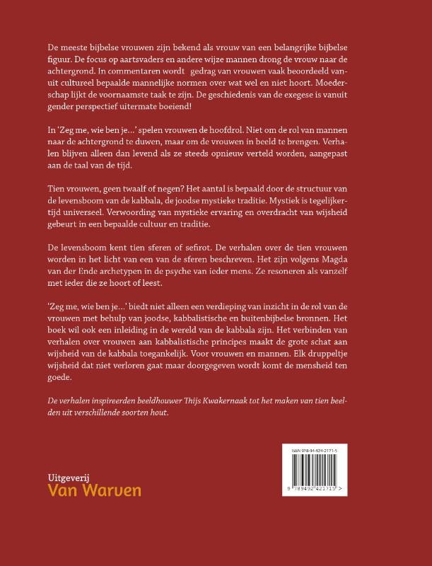Achterkant van Zeg me, wie ben je...