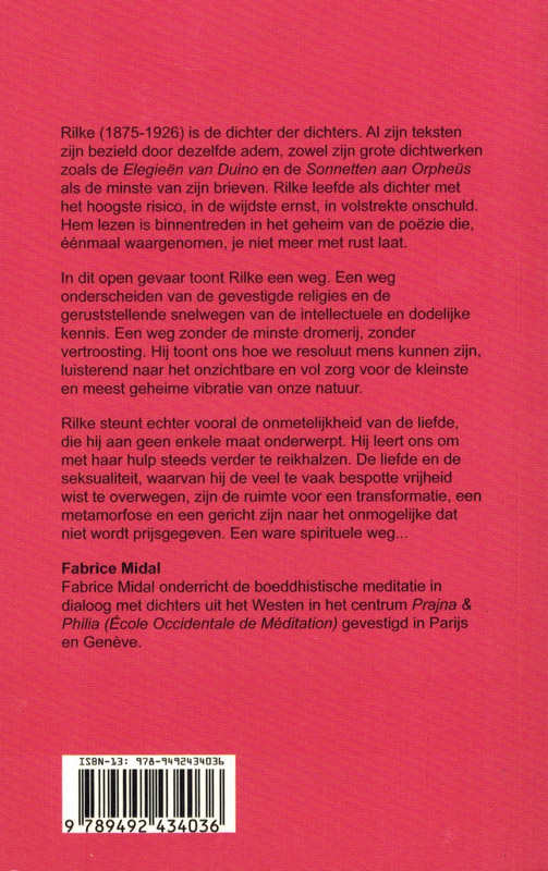 Achterkant van Rainer Maria Rilke