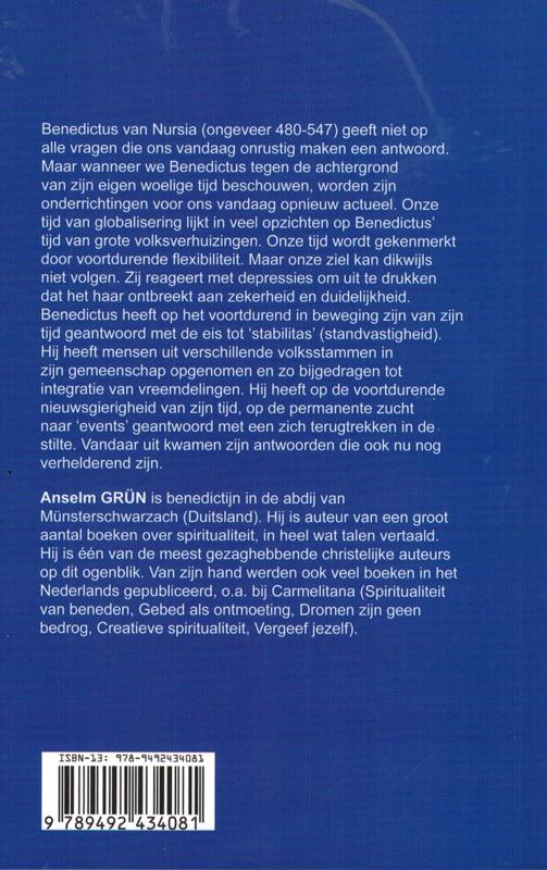 Achterkant van Benedictus van Nursia
