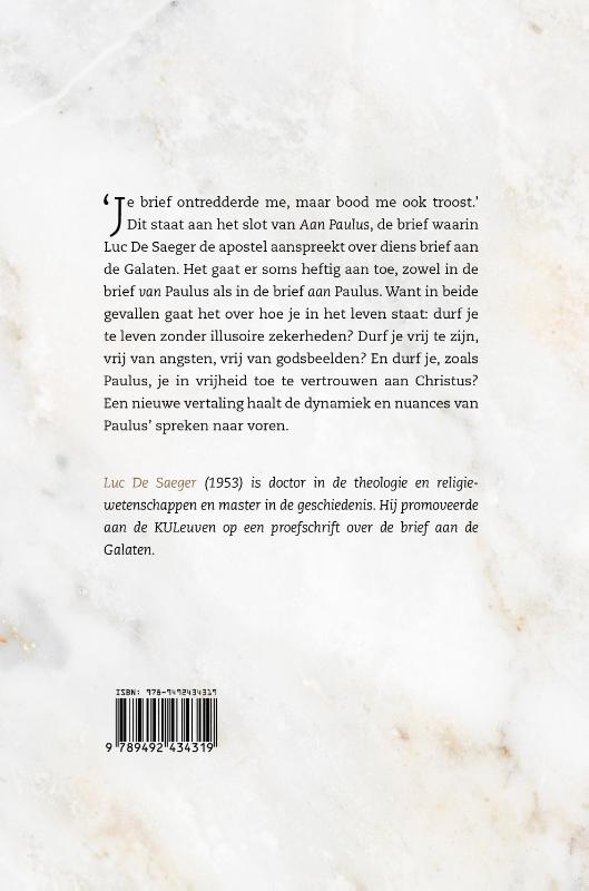 Achterkant van Aan Paulus