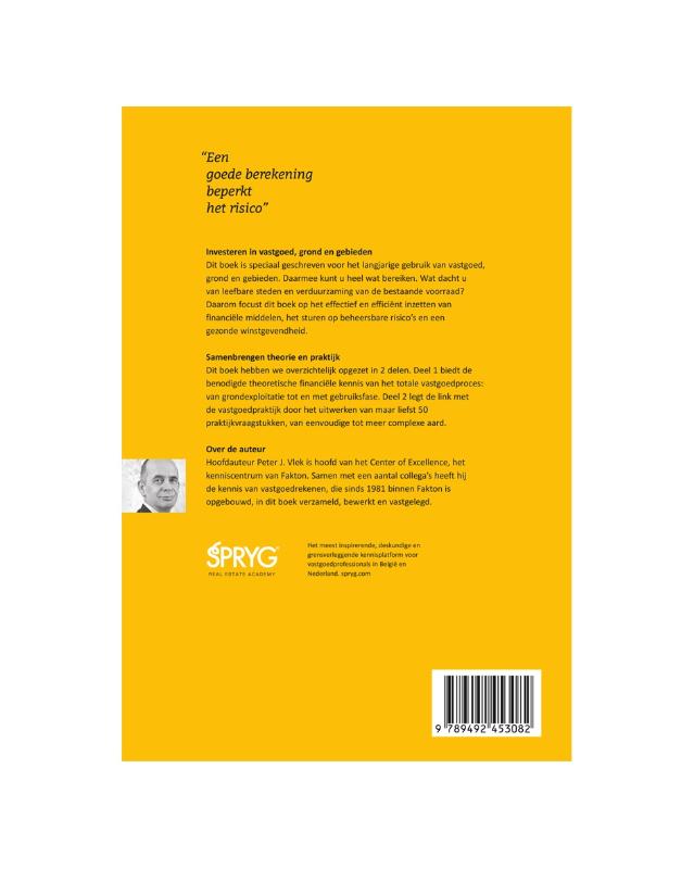 Achterkant van Investeren in vastgoed, grond en gebieden