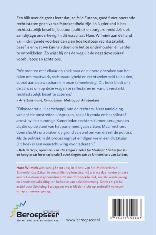 Achterkant van Voorbij boos en achteloos