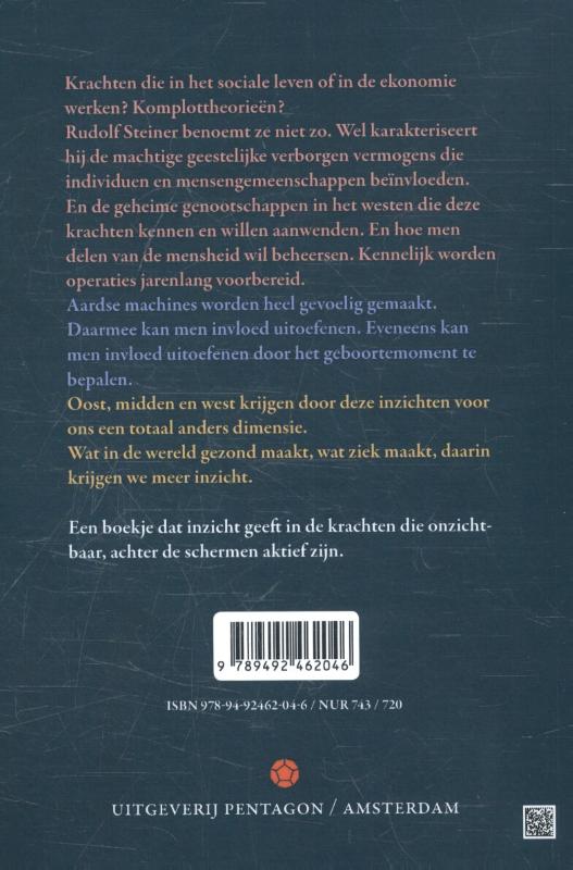 Achterkant van Verborgen vermogens en geheime genootschappen