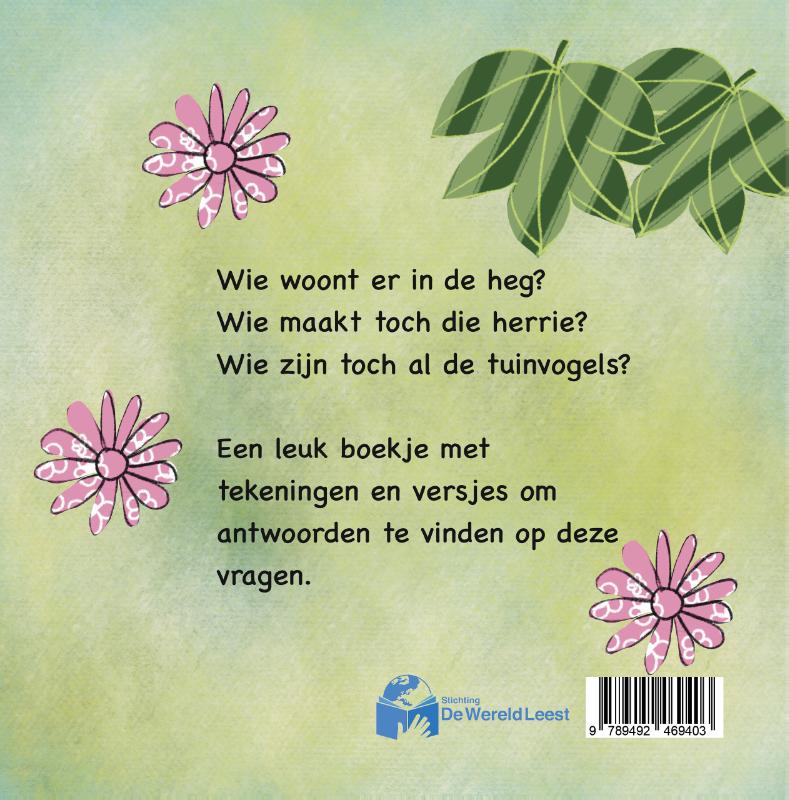 Achterkant van Wie woont er in de heg?