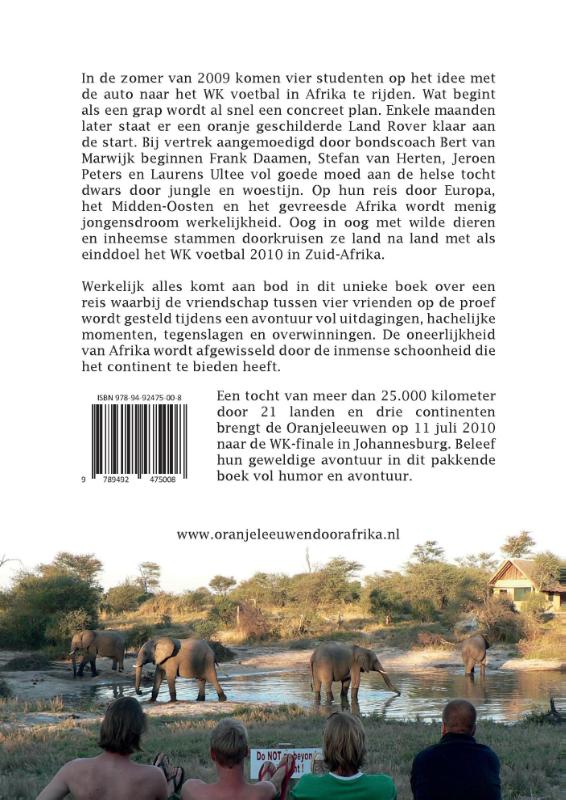 Achterkant van Oranjeleeuwen door Afrika