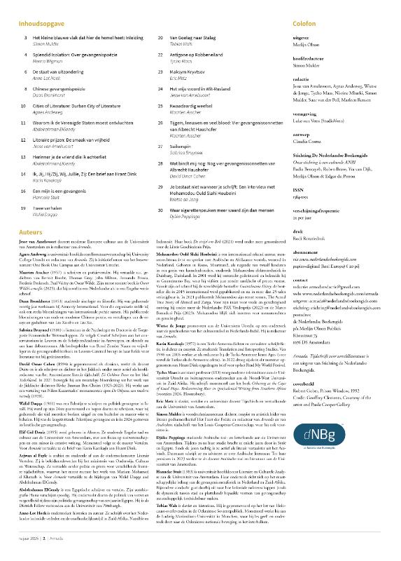 Achterkant van Armada (winter 2025/2026) - Gevangenisliteratuur