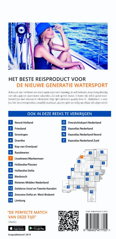 Achterkant van Vaarkaart IJsselmeer/Markermeer 2019