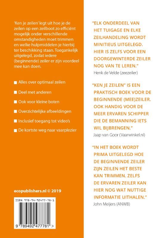 Achterkant van Vaardig Varen - Ken je Zeilen