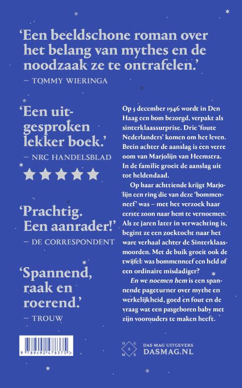 Achterkant van En we noemen hem
