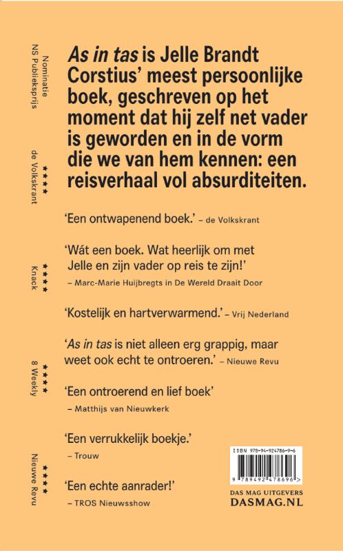 Achterkant van As in tas