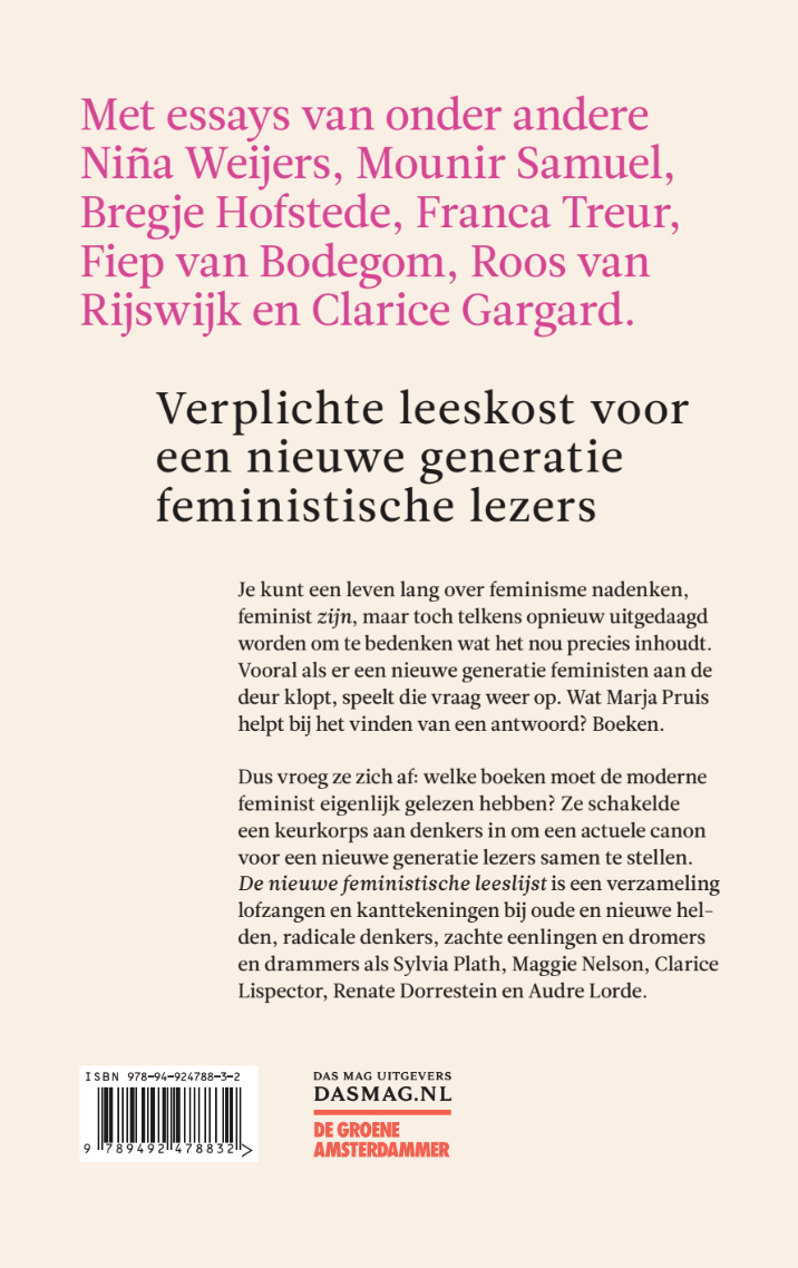 Achterkant van De nieuwe feministische leeslijst