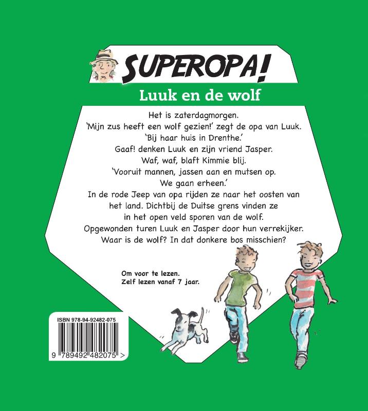 Achterkant van Super Opa - Luuk en de wolf