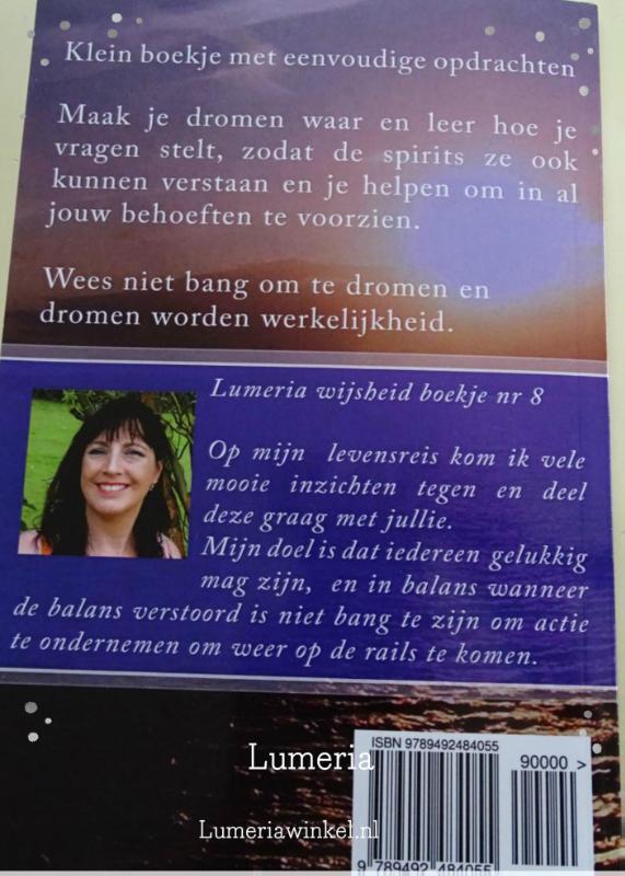 Achterkant van 8 Dromen waar maken