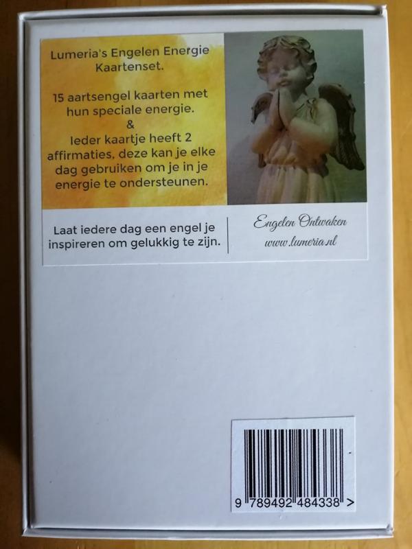 Achterkant van Lumeria's Engelen Energie Kaartenser
