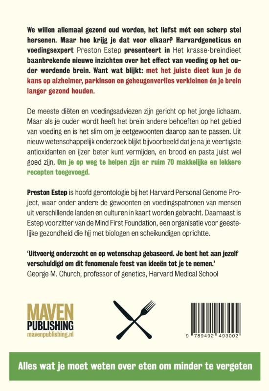 Achterkant van Het krasse breindieet