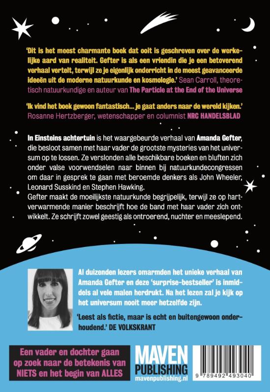 Achterkant van In Einsteins achtertuin