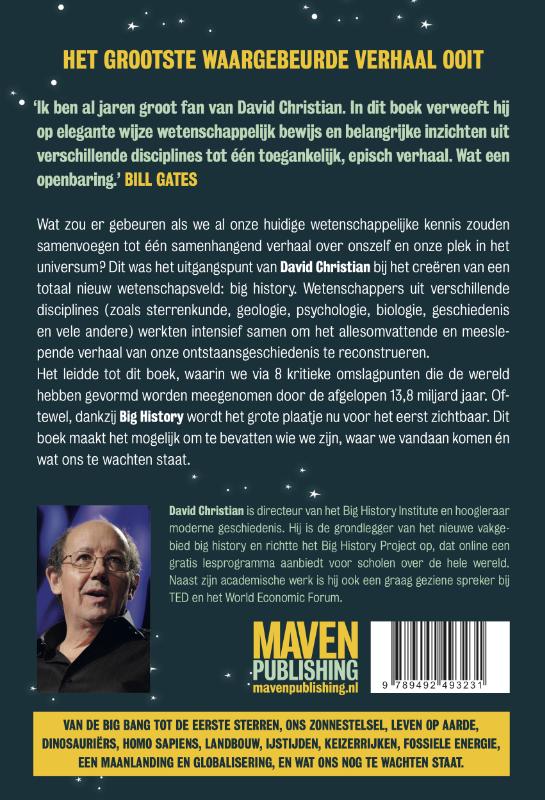 Achterkant van Big History