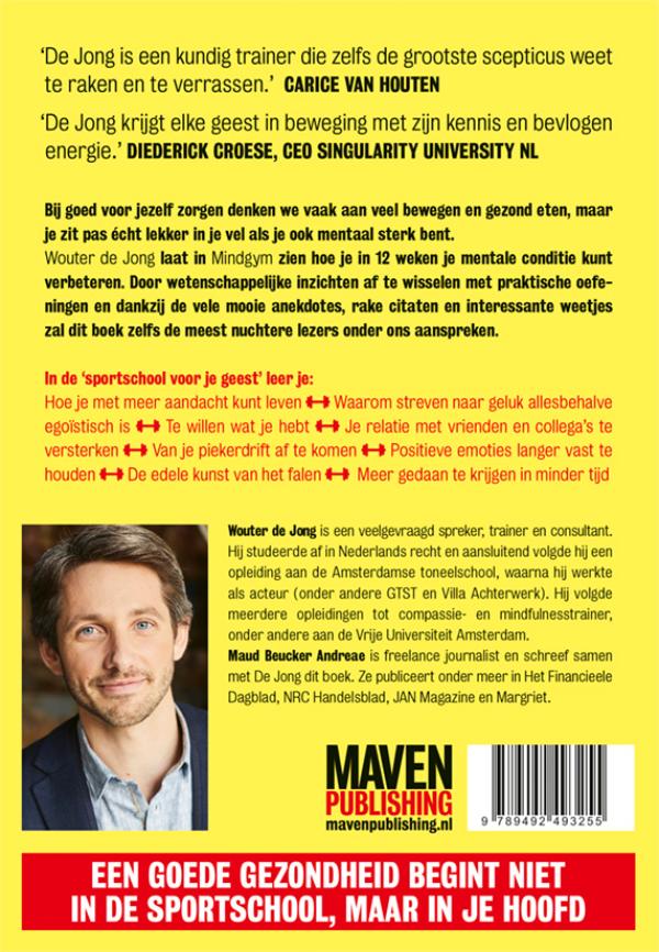 Achterkant van Mindgym, sportschool voor je geest