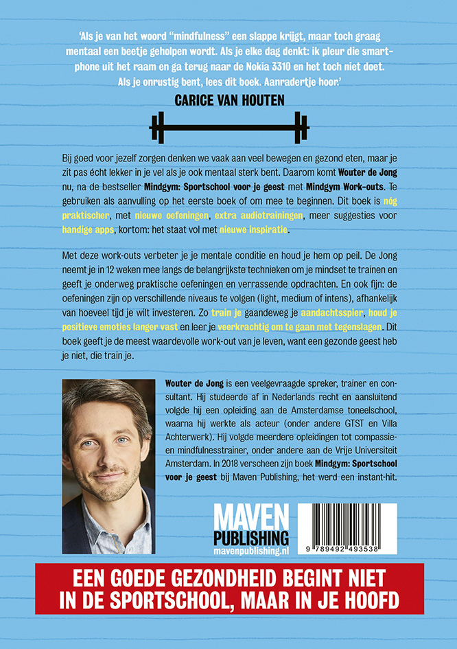 Achterkant van Mindgym work-outs