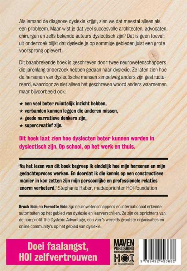 Achterkant van Dyslexie als kans
