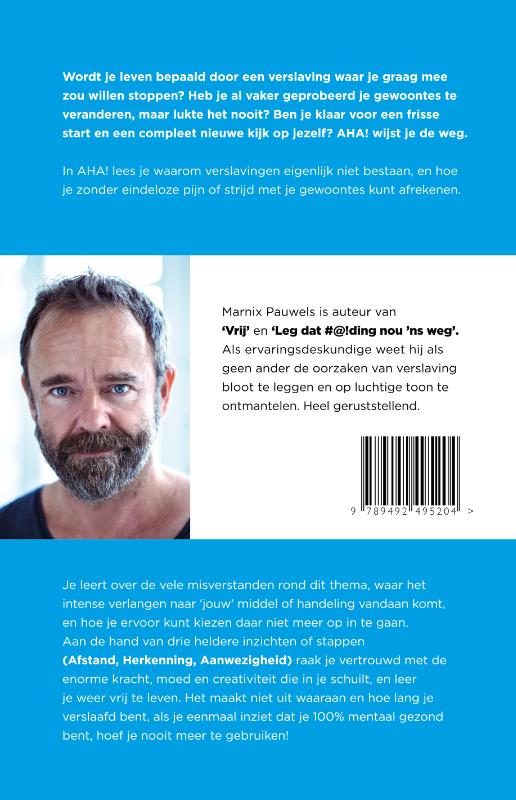 Achterkant van Aha!