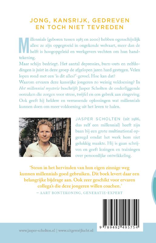 Achterkant van Het millennial mysterie