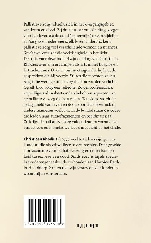 Achterkant van Omdat we leven